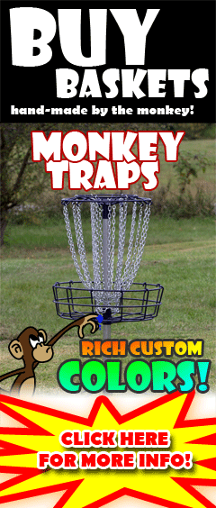 Monkey Traps - Disc golf baskets hand-made and custom colored